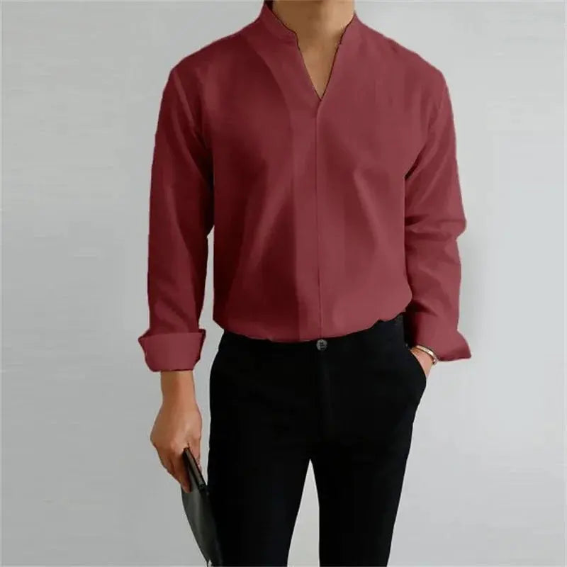 Women's Ethan | Modern Casual Long Sleeve Men's Shirt | Long Sleeve Design: Perfect for layering or wearin 5