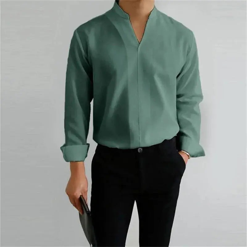 Women's Ethan | Modern Casual Long Sleeve Men's Shirt | Long Sleeve Design: Perfect for layering or wearin 8
