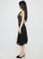 Women's Evanescence Asymmetrical Midi Skirt Black 3