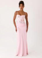 Women's Everbloom Collection | Maxi Dress for Women with Beaded Detail | Elegant Long Dress for Glamorous Occasions | Ma 1