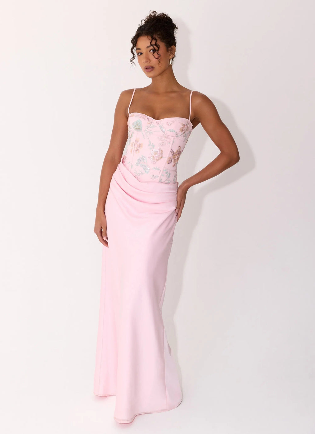Women's Everbloom Collection | Maxi Dress for Women with Beaded Detail | Elegant Long Dress for Glamorous Occasions | Ma 6