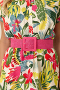 Women's Everything Falls Into Place Hot Pink Woven Straw Belt | This Belt Measures: 40.5" in Length 0
