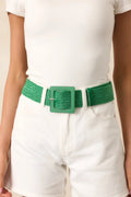Women's Everything Falls Into Place Kelly Green Woven Straw Belt | This Belt Measures: 40.5" in Length 0
