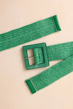 Women's Everything Falls Into Place Kelly Green Woven Straw Belt | This Belt Measures: 40.5" in Length 1