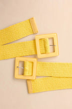 Women's Everything Falls Into Place Yellow Woven Straw Belt | This Belt Measures: 40.5" in Length 2