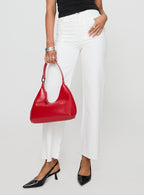 Women's Fawcett High Rise Straight Leg Jeans White | High-rise straight leg denim jeans 1