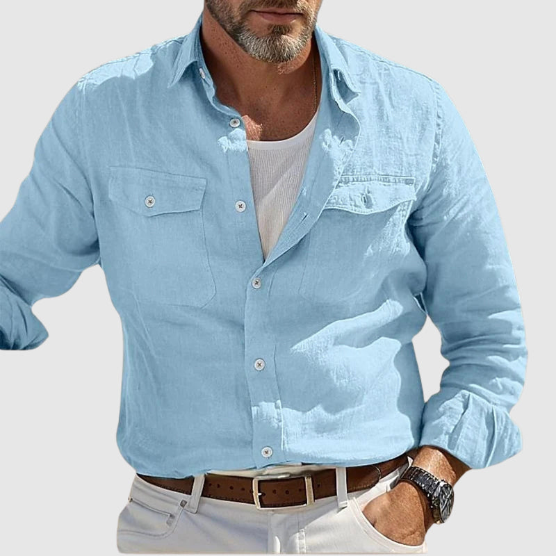Women's Felix Grant Vintage Linen Shirt | Material: Cotton-Linen Blend 0