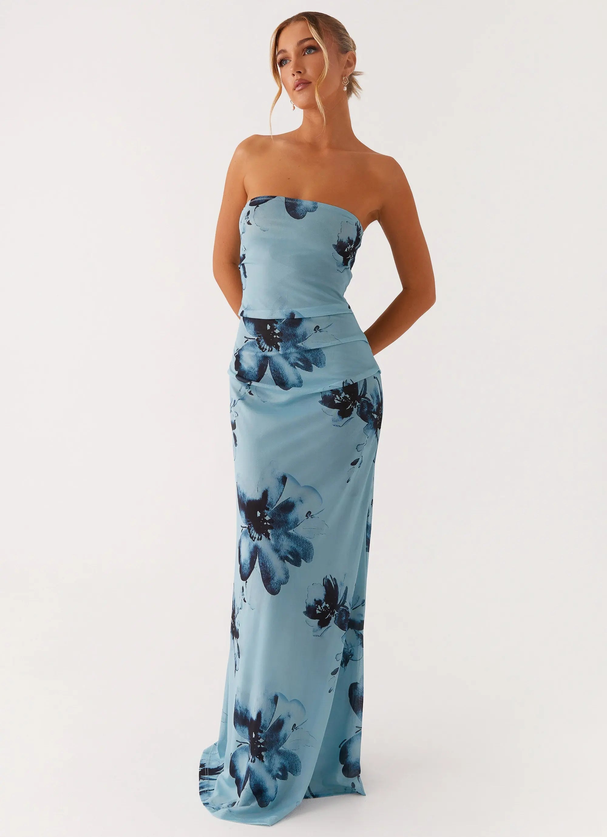 Field Of Dreams | Maxi Dress with Strapless Neckline & Ruched Sides | Elegant Fit for Moonlit Adventures - Women's 0
