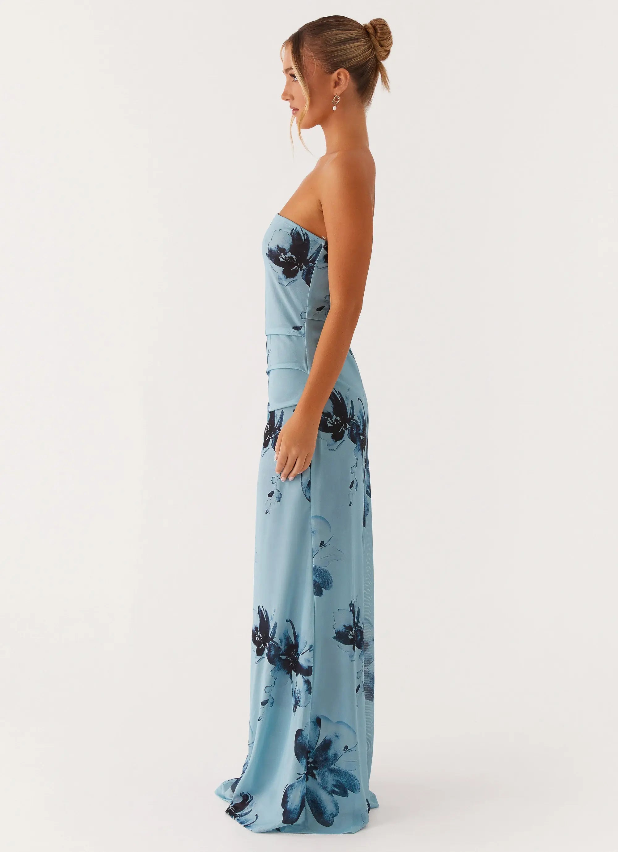 Women's Field Of Dreams | Maxi Dress with Strapless Neckline & Ruched Sides | Elegant Fit for Moonlit Adventures - Women 3