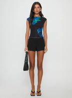 Women's Film Noir Tailored Shorts Black 6