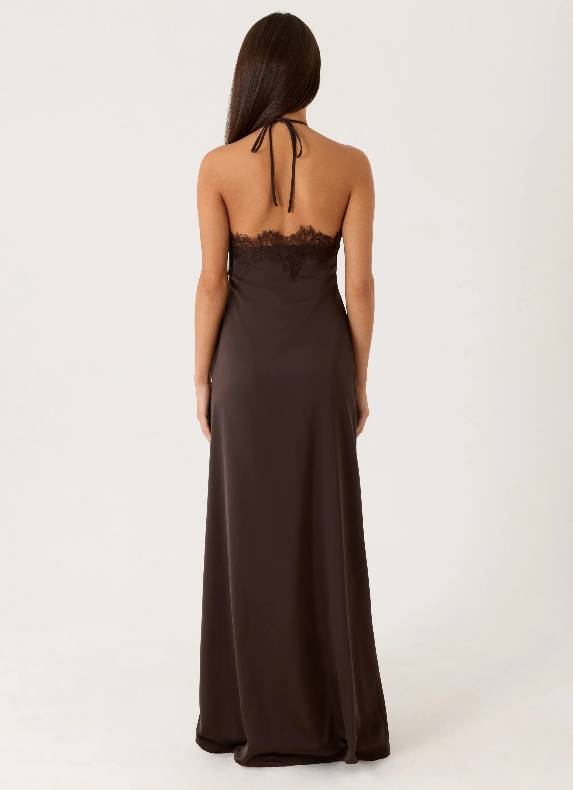 Women's Floral Maxi Dress with Halter Neck & Lace Trim | Flattering Long Dress for Effortless Style - Women's | Halter n 5