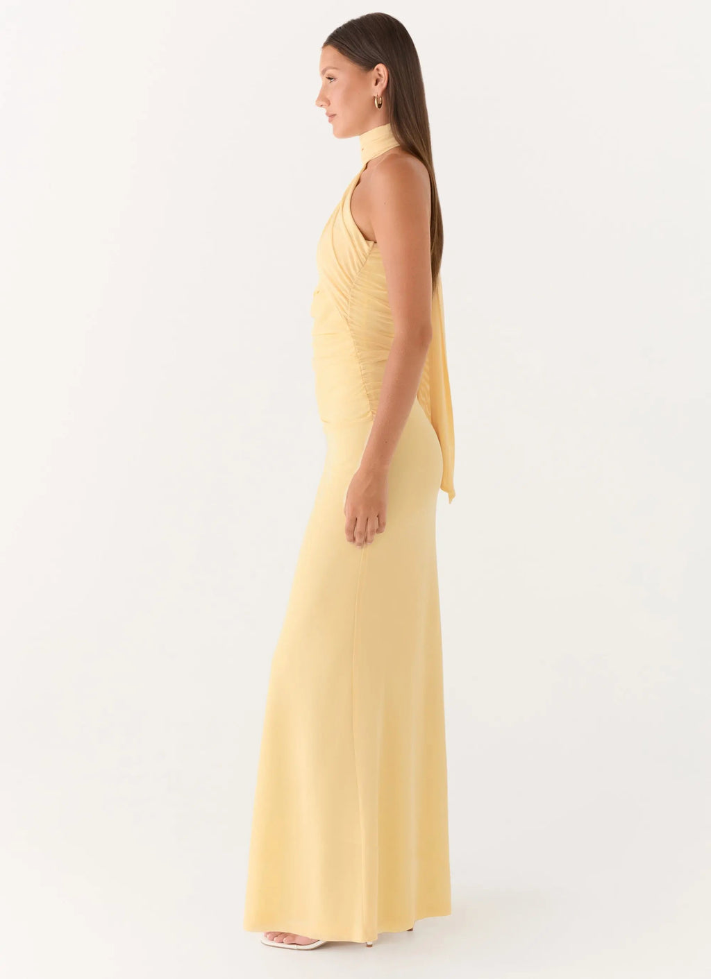 Women's Floral Maxi Dress with Strapless Neckline | Chic Long Dress for Evening Elegance - Women's | Maxi length — elong 1