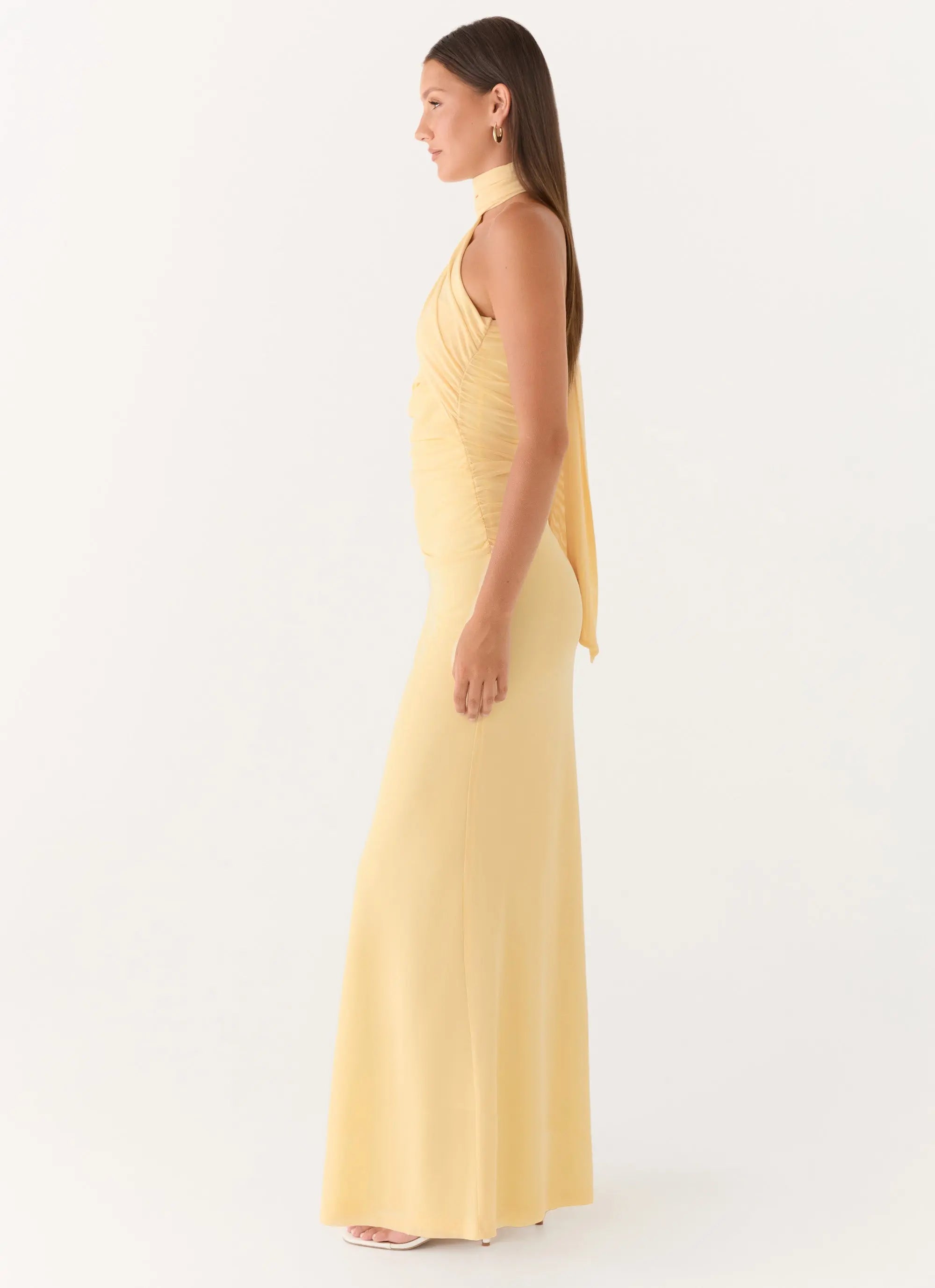 Women's Floral Maxi Dress with Strapless Neckline | Chic Long Dress for Evening Elegance - Women's | Maxi length — elong 1
