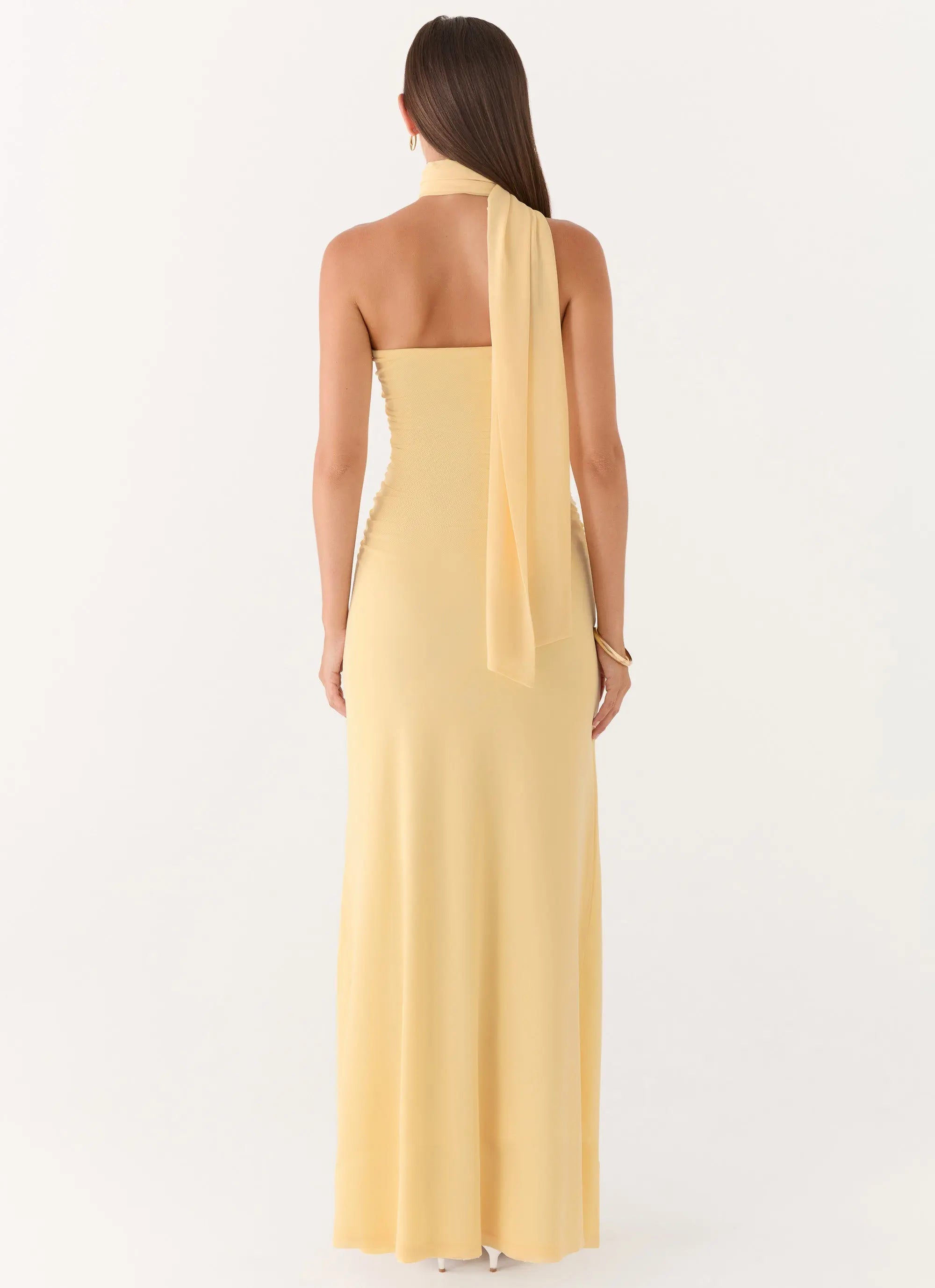 Women's Floral Maxi Dress with Strapless Neckline | Chic Long Dress for Evening Elegance - Women's | Maxi length — elong 2