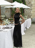 Women's Ford Maxi Skirt Onyx Polka Dot | Polka-dot Maxi skirt 0