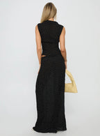 Women's Ford Maxi Skirt Onyx Polka Dot | Polka-dot Maxi skirt 4