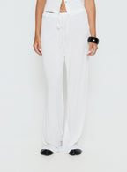 Women's Gavrielle Jersey Wide Leg Pants White | Wide-leg pants in mid-rise fit 1