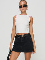Women's Gazelle Denim Skort Washed Black | Mid-rise denim skort 1