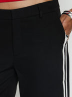 Women's Genesis Capri Pants Noir | Long capri pants with stripe side detail 5