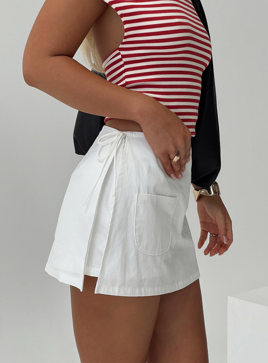 Women's Gigi Wrap Skort White | Wrap mid-rise Skort 0