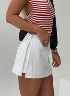 Women's Gigi Wrap Skort White | Wrap mid-rise Skort 0