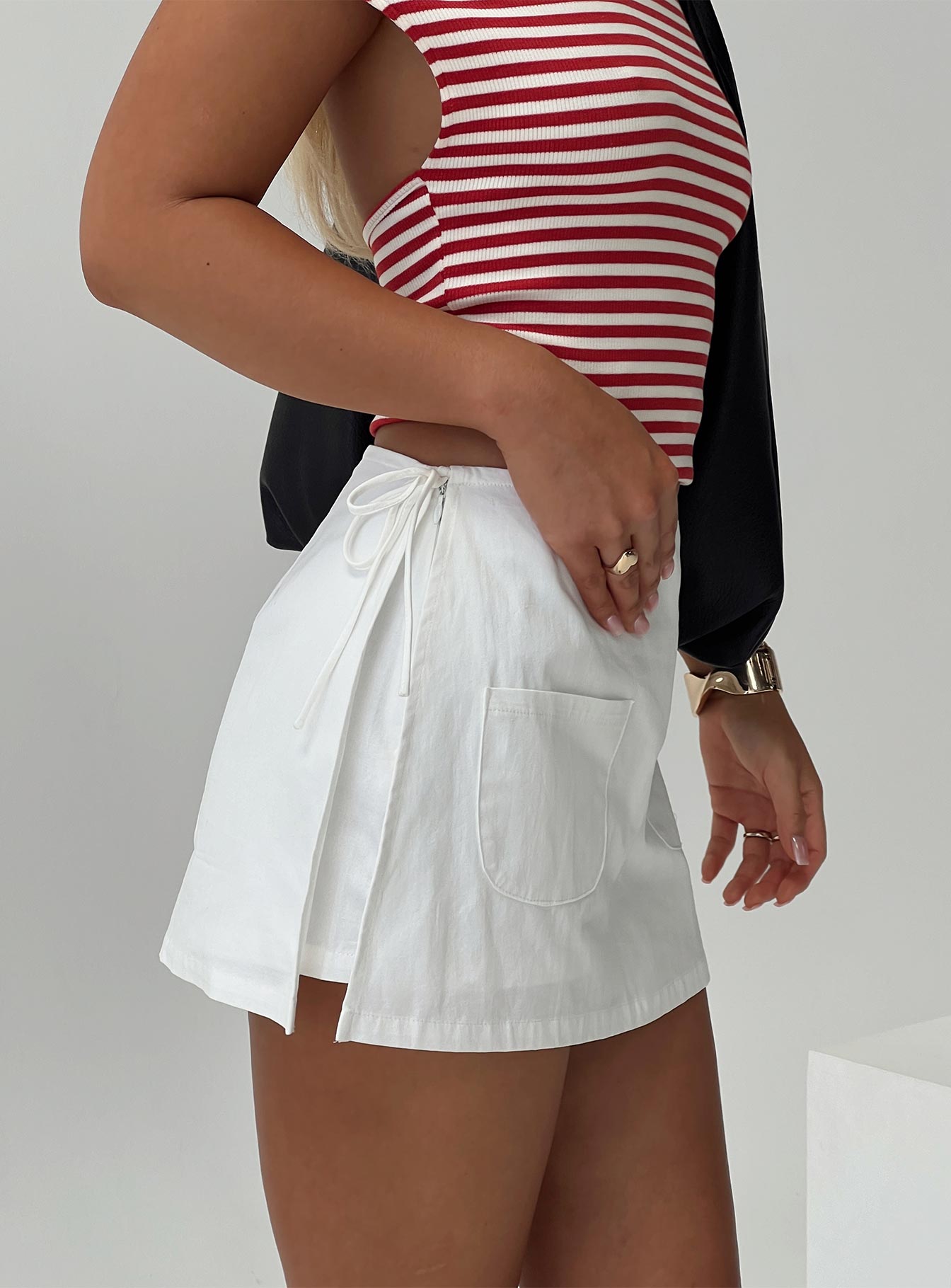 Women's Gigi Wrap Skort White | Wrap mid-rise Skort 0