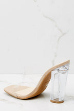 Women's Grand Entrance Nude Matte And Clear Heels | Non-skid sole 5