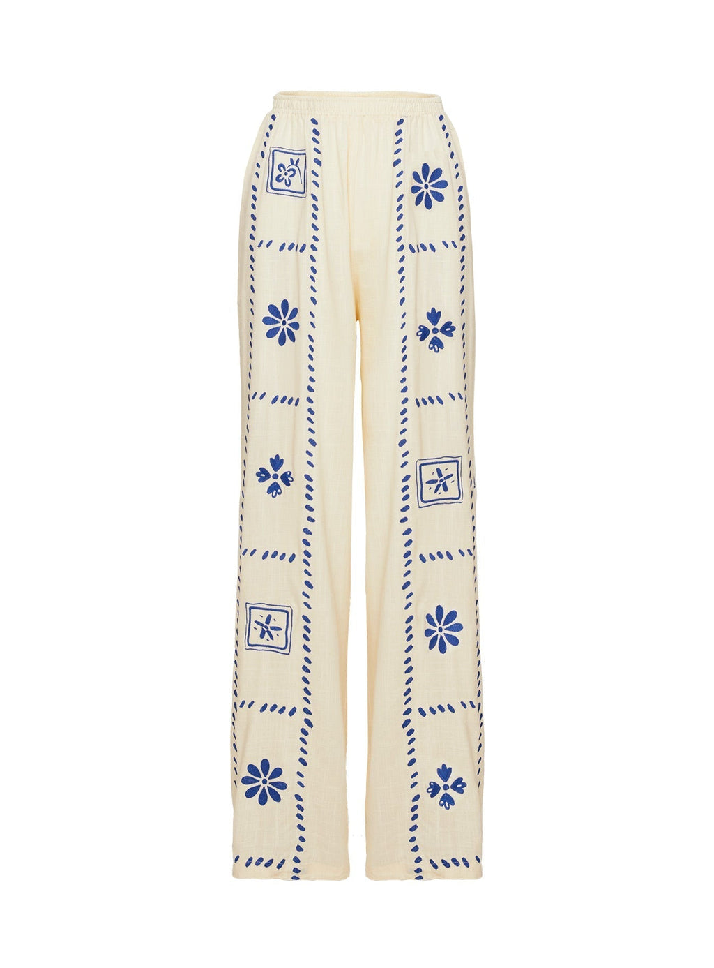 Women's Grazia Pants Cream / Blue 4