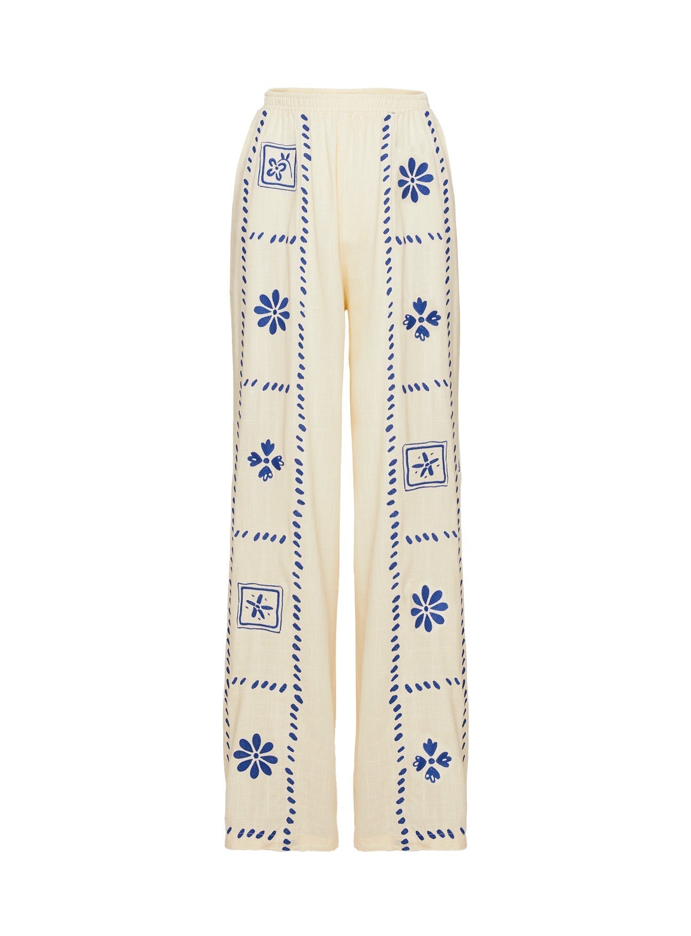 Women's Grazia Pants Cream / Blue 4