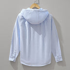 Women's Hooded Cotton Shirt with Zipper Closure | Length: Standard 2
