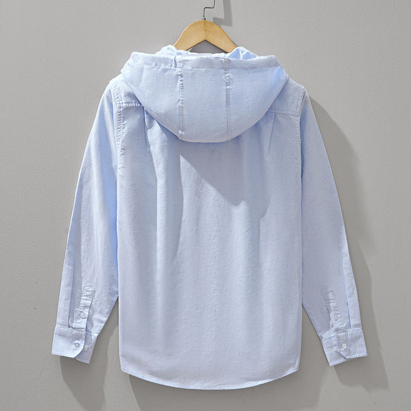 Women's Hooded Cotton Shirt with Zipper Closure | Length: Standard 2