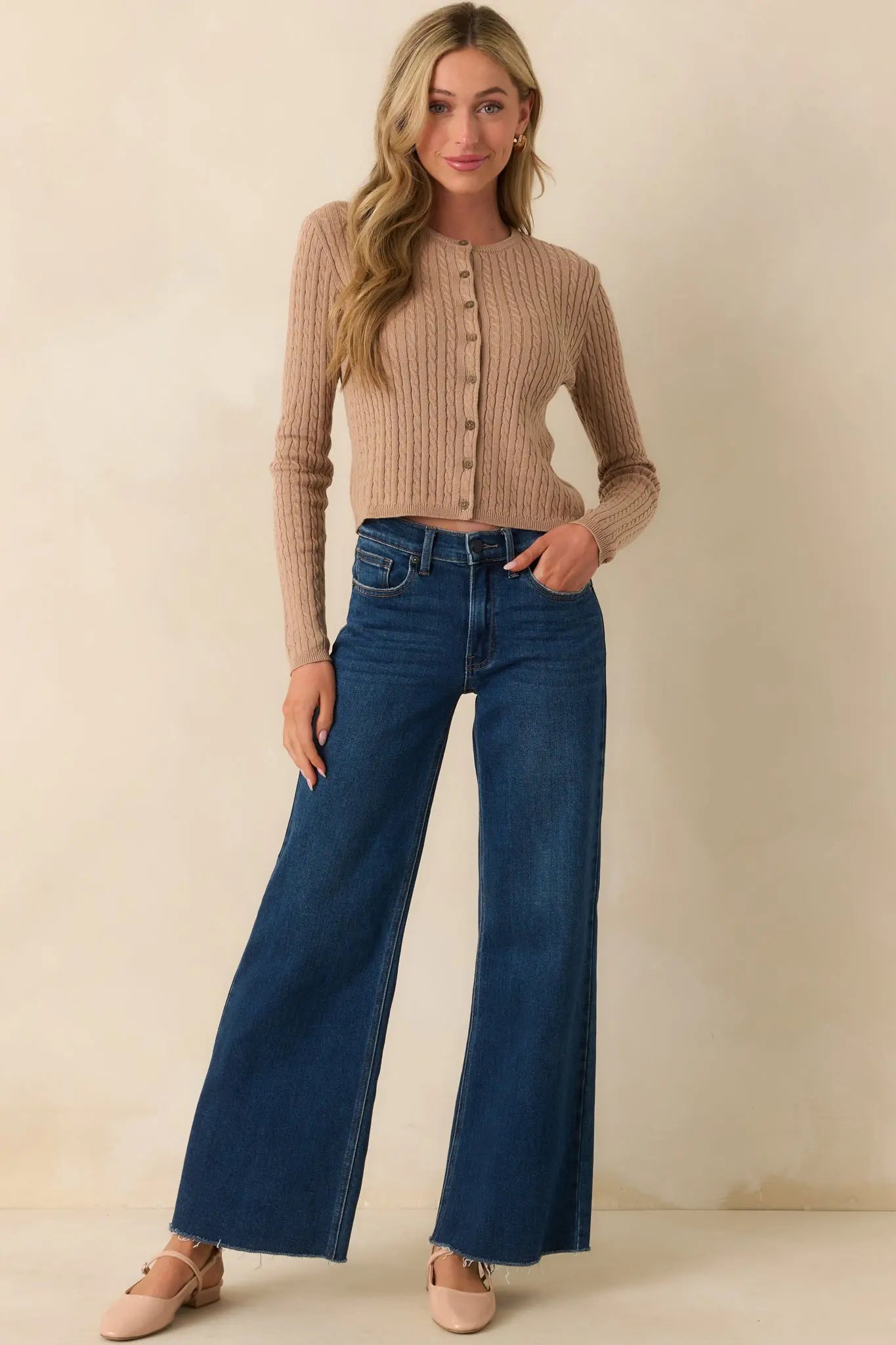 Women's In The Countryside Dark Wash Straight Leg Jeans | 95% Cotton 1