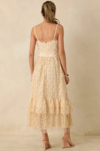 Women's In The Long Run Natural Embroidered Midi Dress | 100% Polyester 7