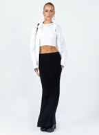Women's Jodie Maxi Skirt Black | Linen blend maxi skirt 2