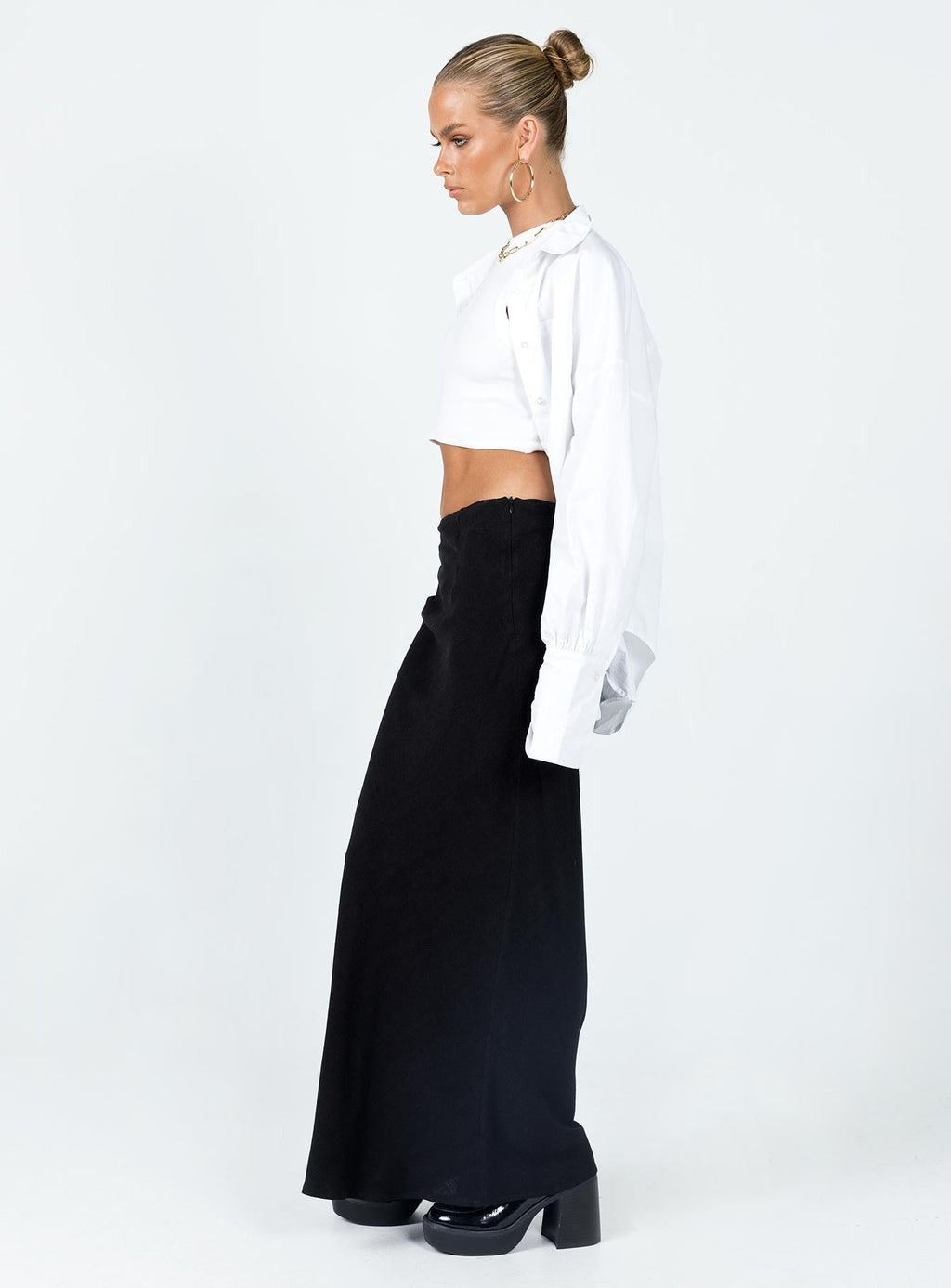 Women's Jodie Maxi Skirt Black | Linen blend maxi skirt 3