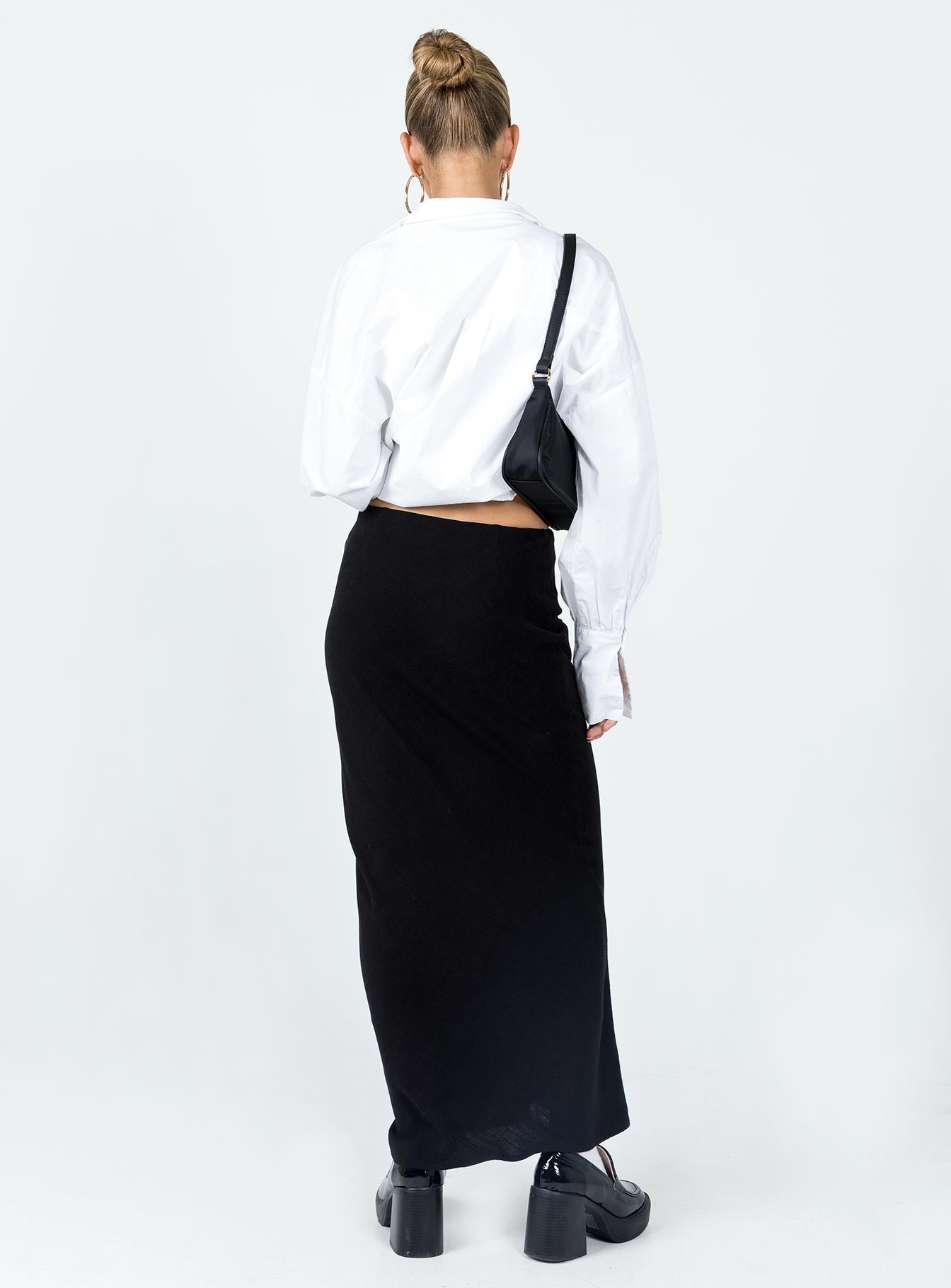 Women's Jodie Maxi Skirt Black | Linen blend maxi skirt 4