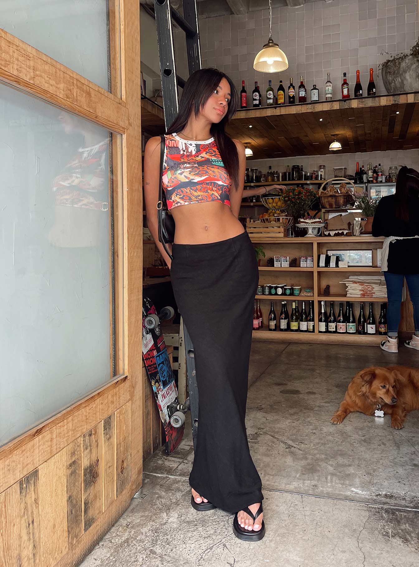 Women's Jodie Maxi Skirt Black | Linen blend maxi skirt 5