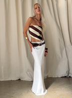 Women's Jodie Maxi Skirt White | Linen blend Maxi skirt 0