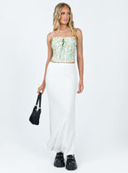 Women's Jodie Maxi Skirt White | Linen blend Maxi skirt 1
