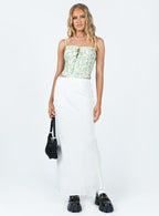 Women's Jodie Maxi Skirt White | Linen blend Maxi skirt 2