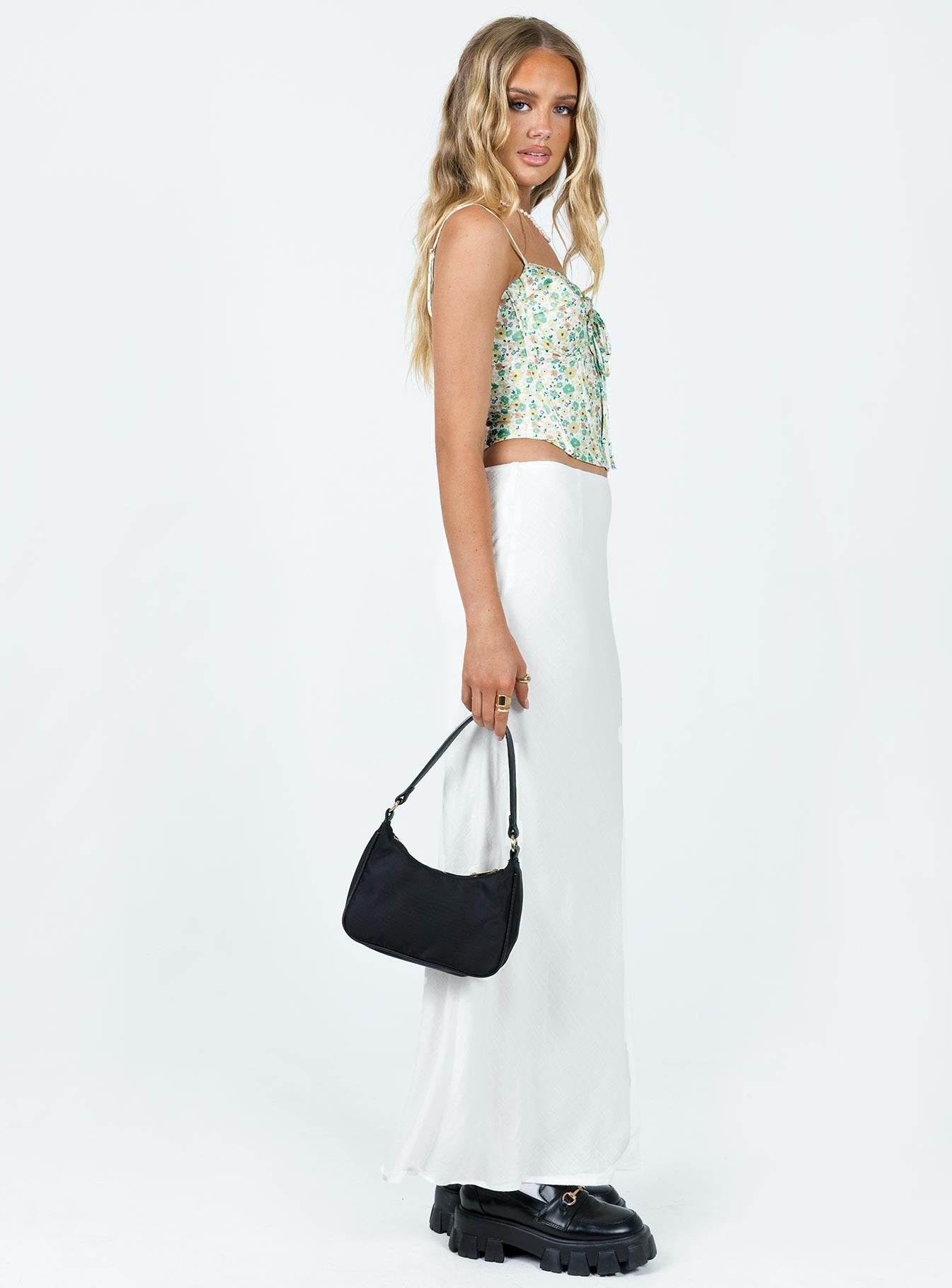 Women's Jodie Maxi Skirt White | Linen blend Maxi skirt 3