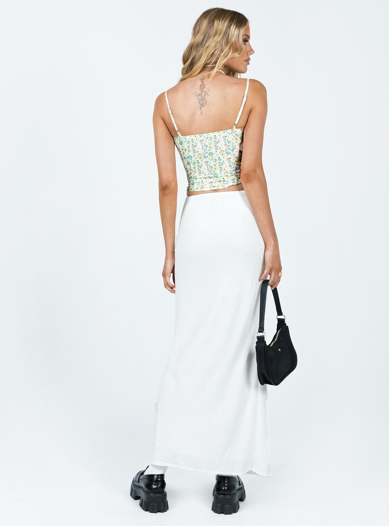 Women's Jodie Maxi Skirt White | Linen blend Maxi skirt 4