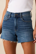 Women's Just The Thing Dark Wash High Waisted Denim Shorts | 93% Cotton 0