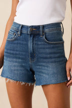 Women's Just The Thing Dark Wash High Waisted Denim Shorts | 93% Cotton 0