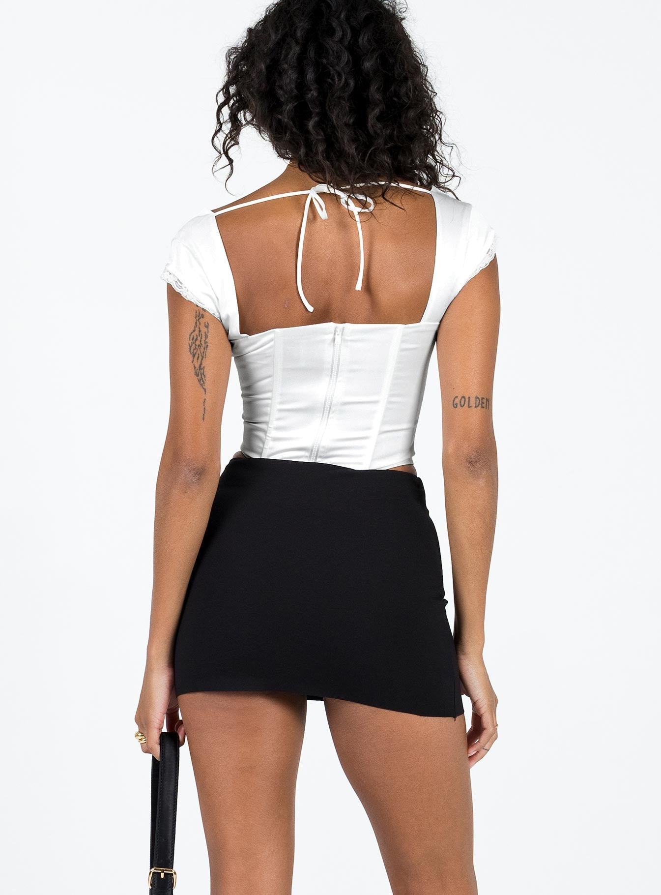 Women's Karley Low Waist Mini Skirt Black | Low-waist Mini skirt 3
