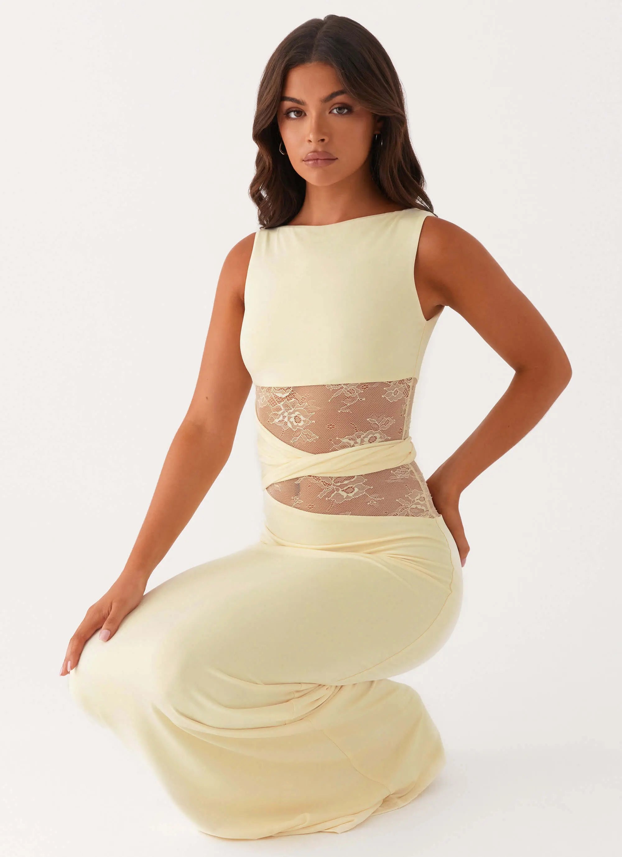 Women's Karma Collection | Maxi Dress for Women with Lace Waist Detail | Elegant Long Dress for Stunning Evening Moments 4