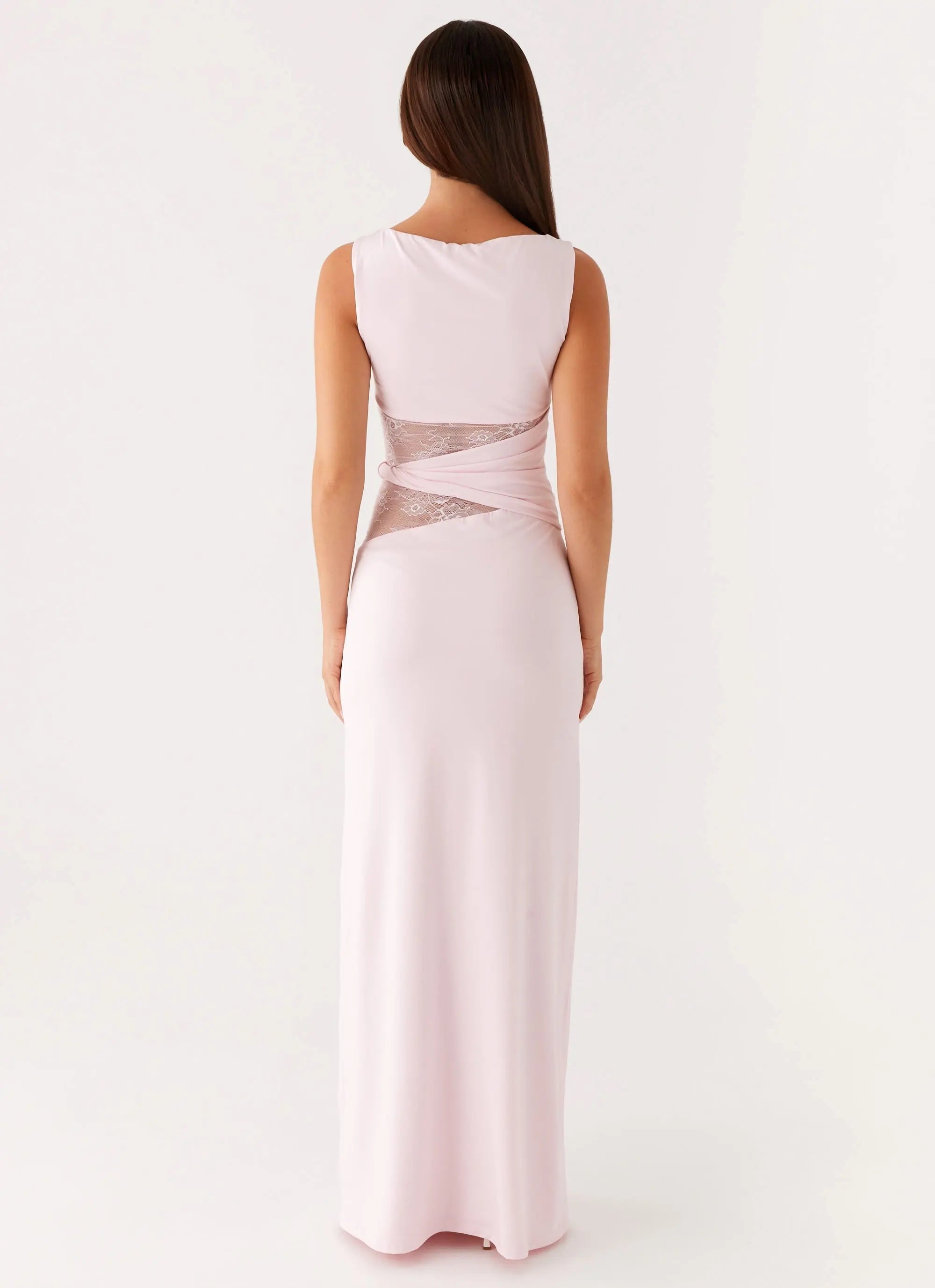 Women's Karma Collection | Maxi Dress for Women with Semi-Sheer Lace Waist | Elegant Long Dress for Glamorous Occasions  3
