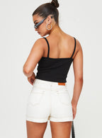 Women's Katlynne Denim Mini Skort White | Denim Skort 4