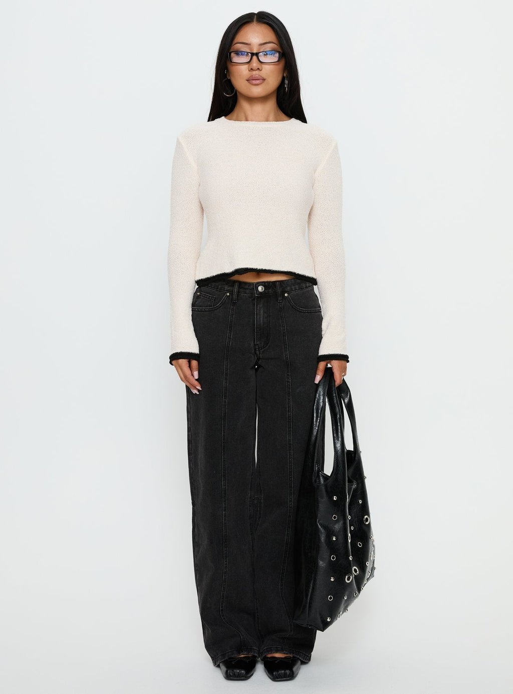 Women's Lando Low Rise Straight Leg Jeans Washed Black | Denim jeans with a low-rise fit & straight-leg cut 2