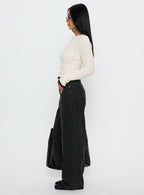Women's Lando Low Rise Straight Leg Jeans Washed Black | Denim jeans with a low-rise fit & straight-leg cut 4